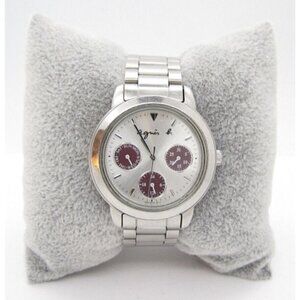 Women's Agnis B Quartz 5 Bar WR Analog 34mm Dial Causal Round Watch (F92)